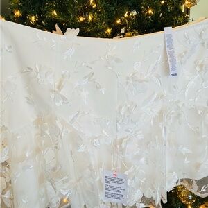 ASOS Ivory Floral Embroidered Skirt